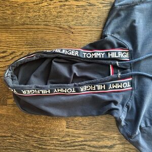 Tommy Hilfiger Black Hoodie with Red Accents